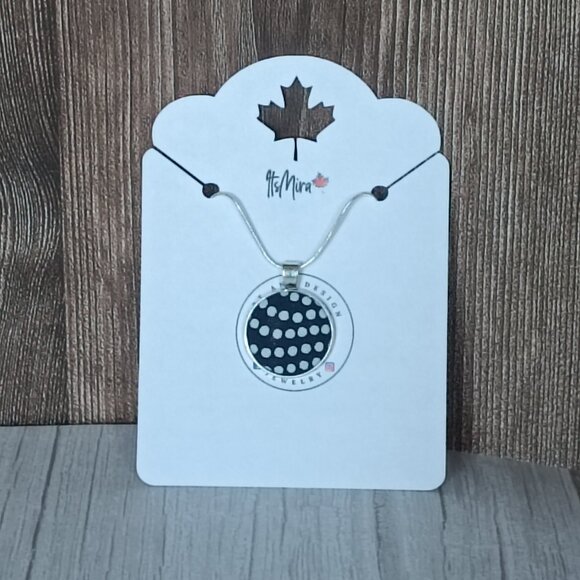 "Velka Bodka" UNESCO Heritage "Modrotlač" Blueprint Necklace - Artisan Crafted - Picture 4 of 6